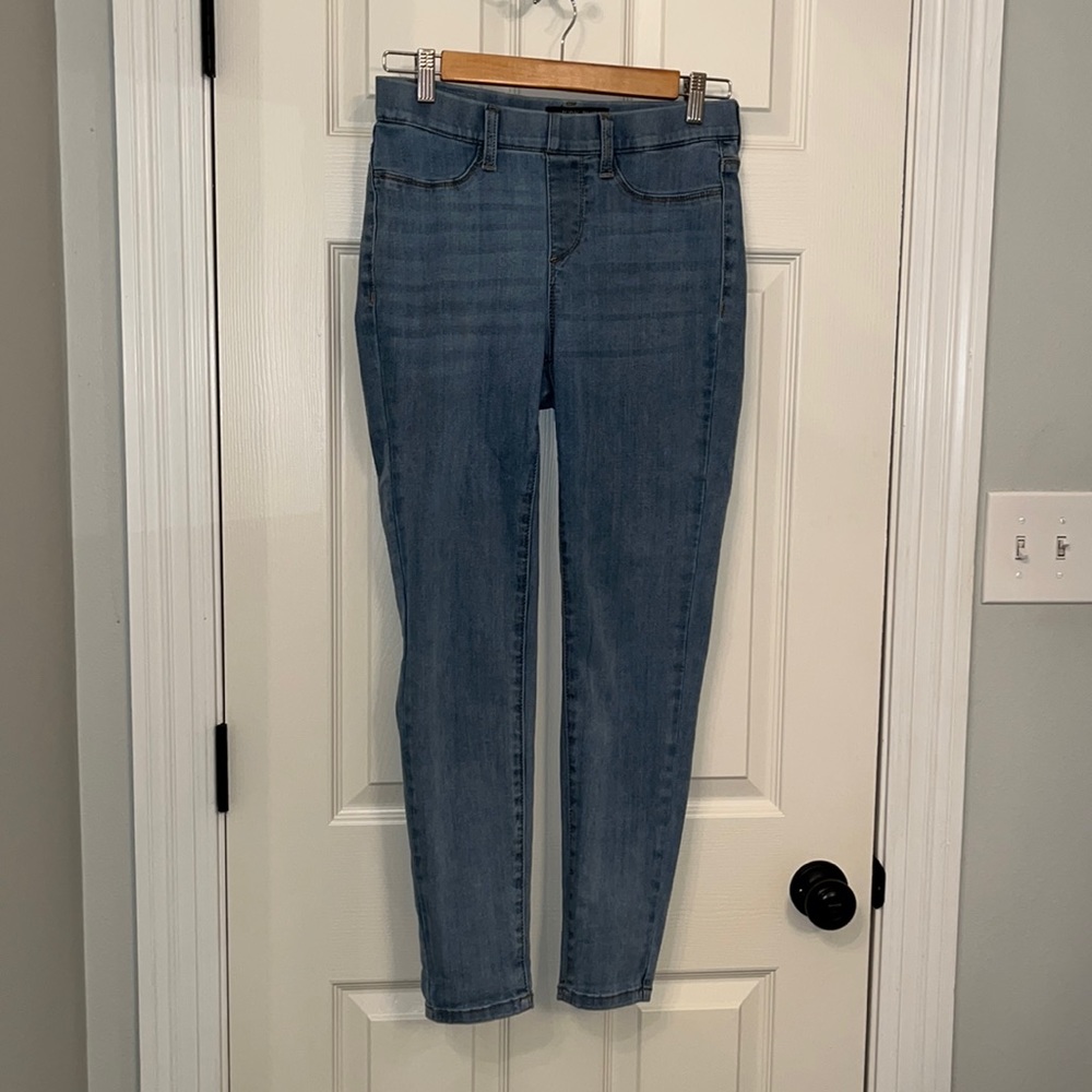 Judy Blue Women’s Kathy Mid Rise Light Wash Pull‎ On Skinny Fit Jeggings Sz 7/28